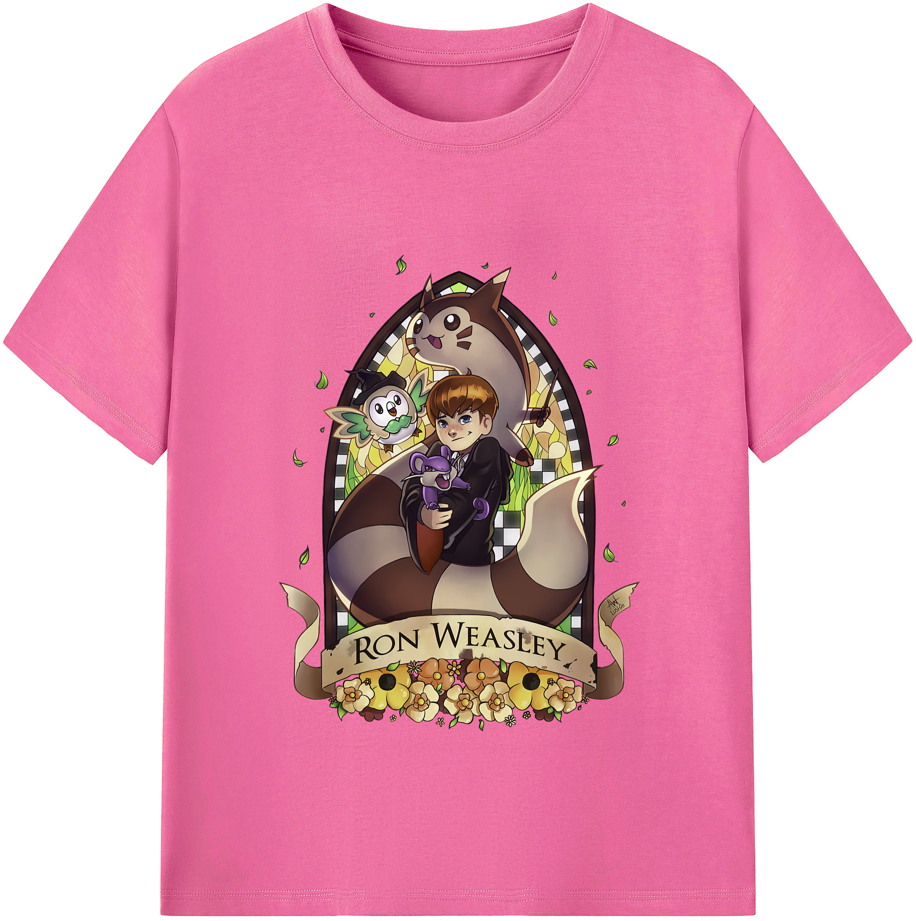 （画像用） Harry Potter ハリー・ポッターシリーズ レディースカジュアルプリントTシャツ（綿100％）